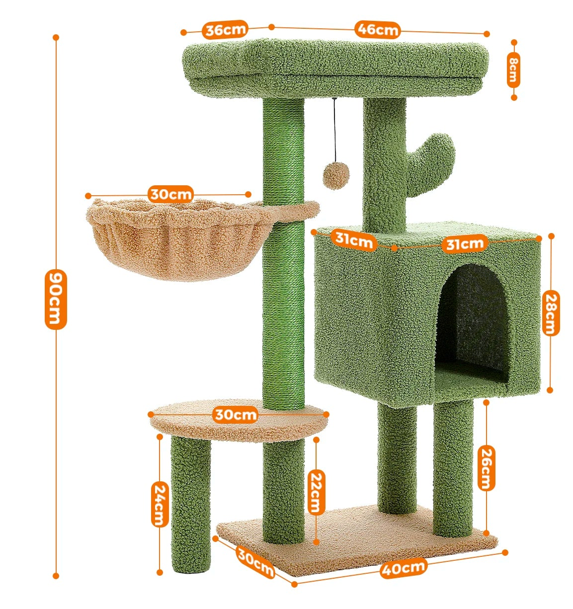 Arbre à chat <br> hamac cactus