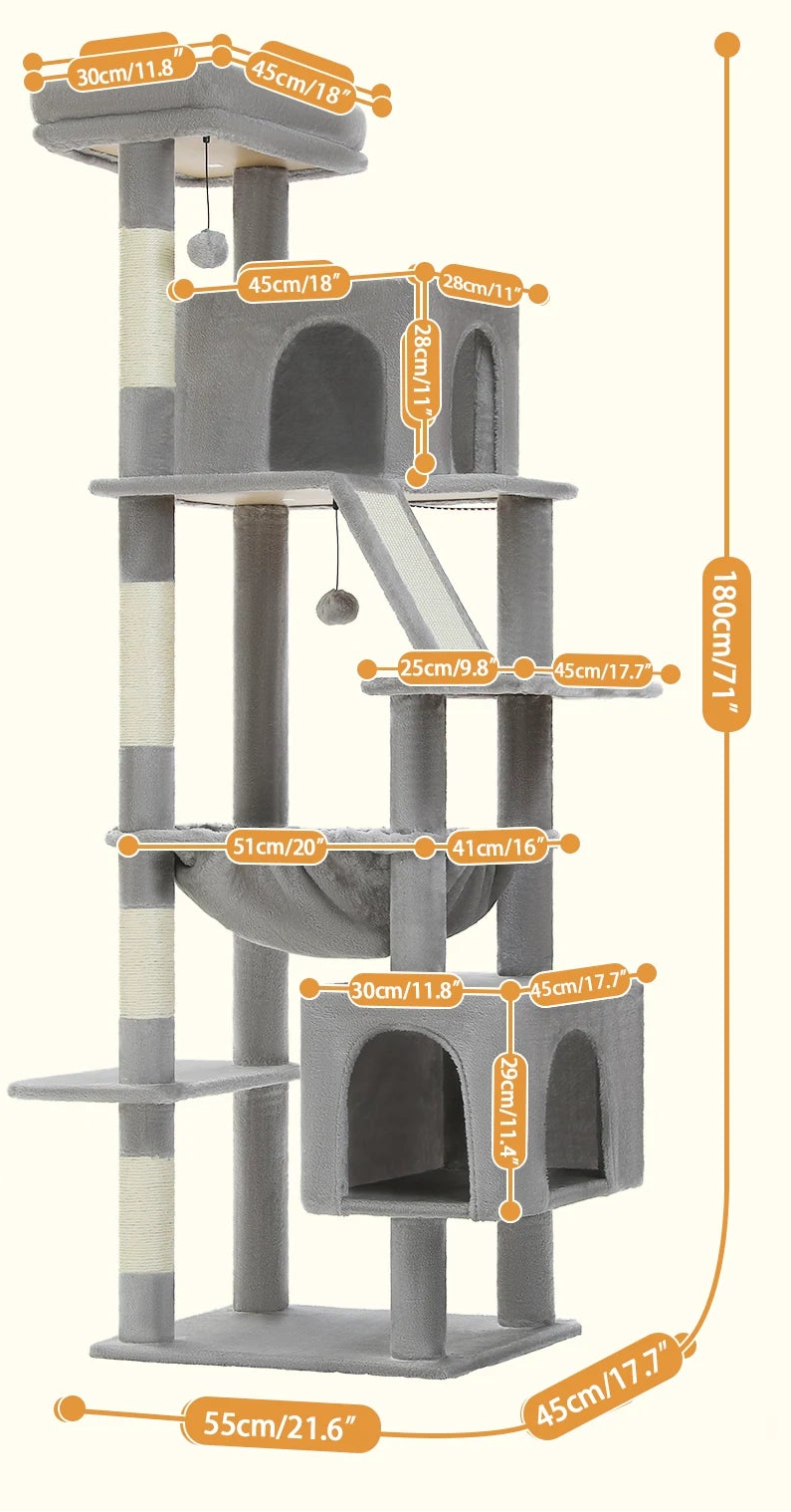 Arbre à chat <br> XXL pour races géantes beige