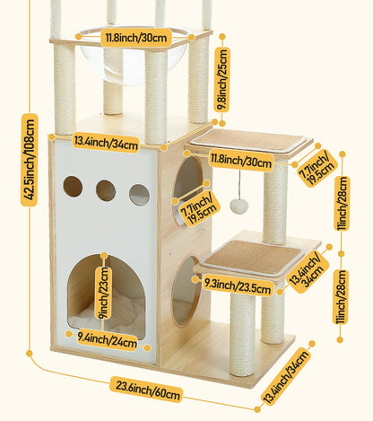 Arbre à chat <br> design bois