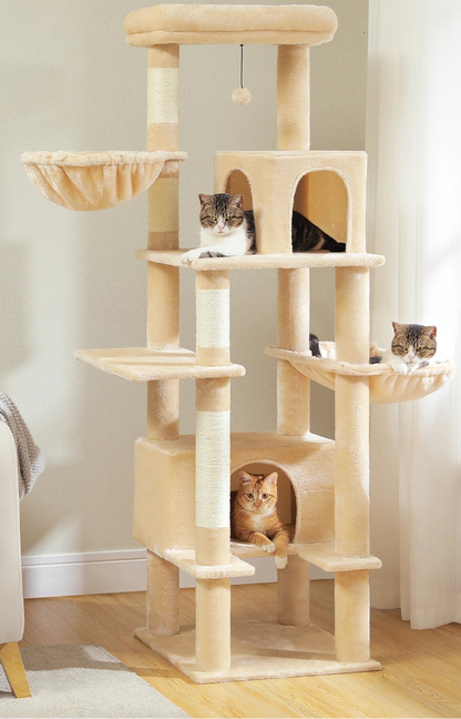 Arbre à chat <br> XXL multi-chats beige