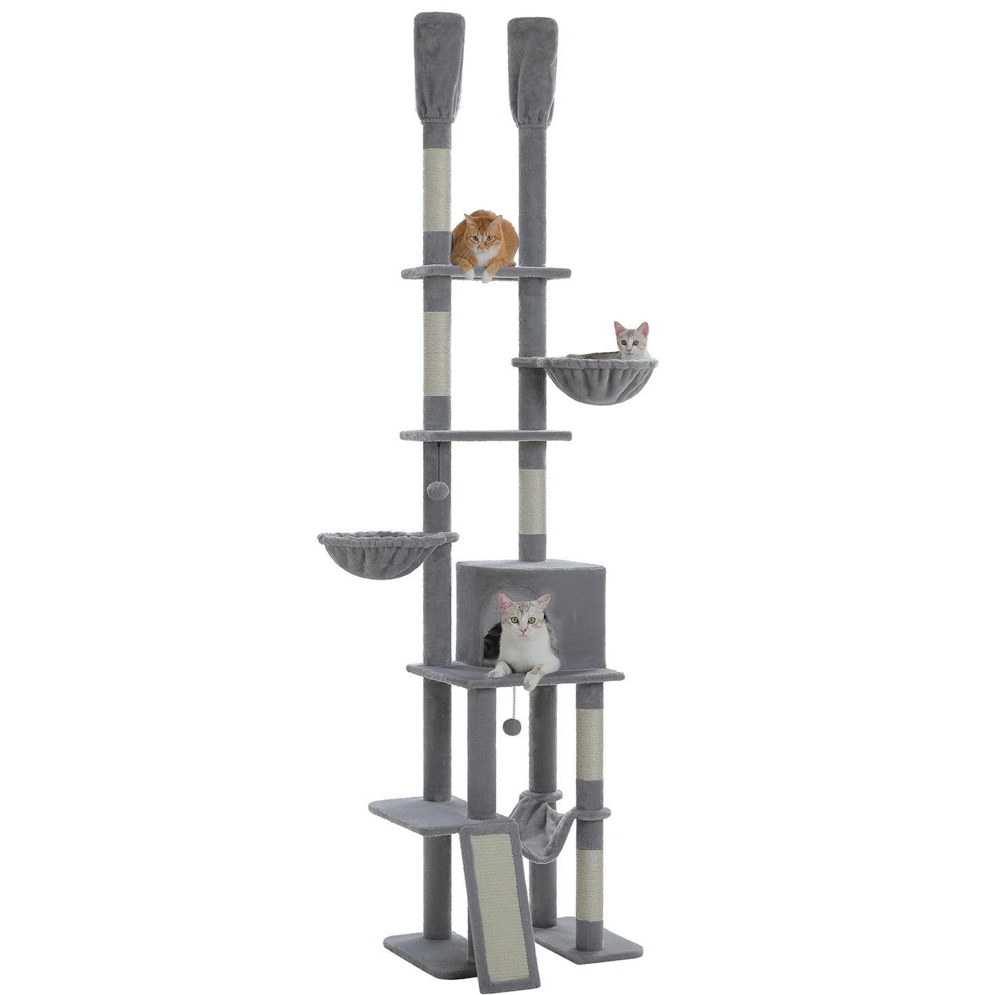 Arbre à chat <br>  sol plafond fin gris