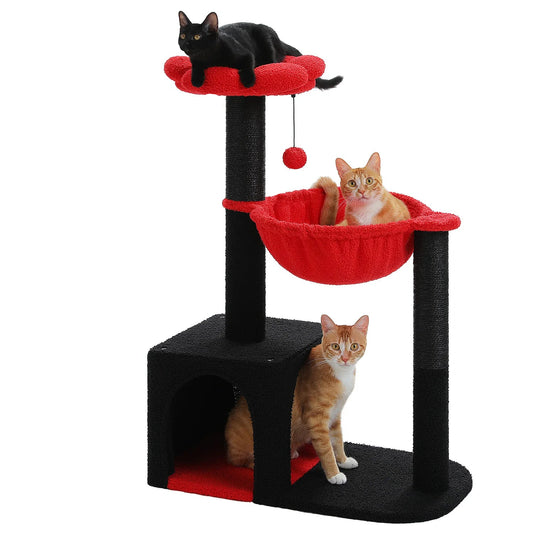 Arbre à chat <br> rouge et noir