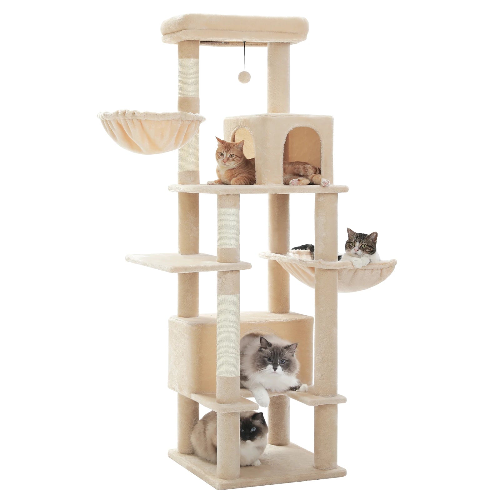 Arbre à chat <br> XXL multi-chats beige