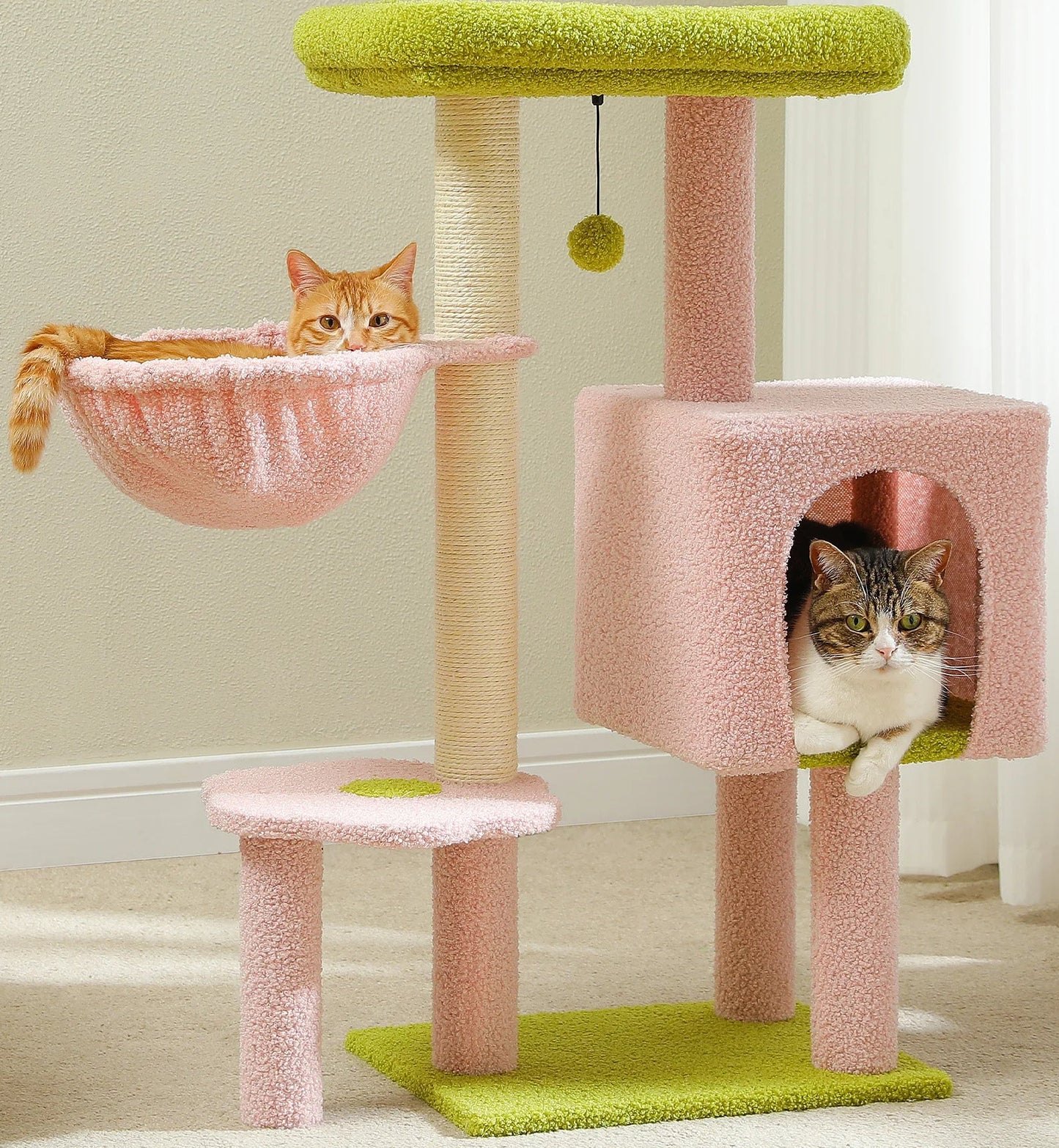 Arbre à chat <br> petit rose