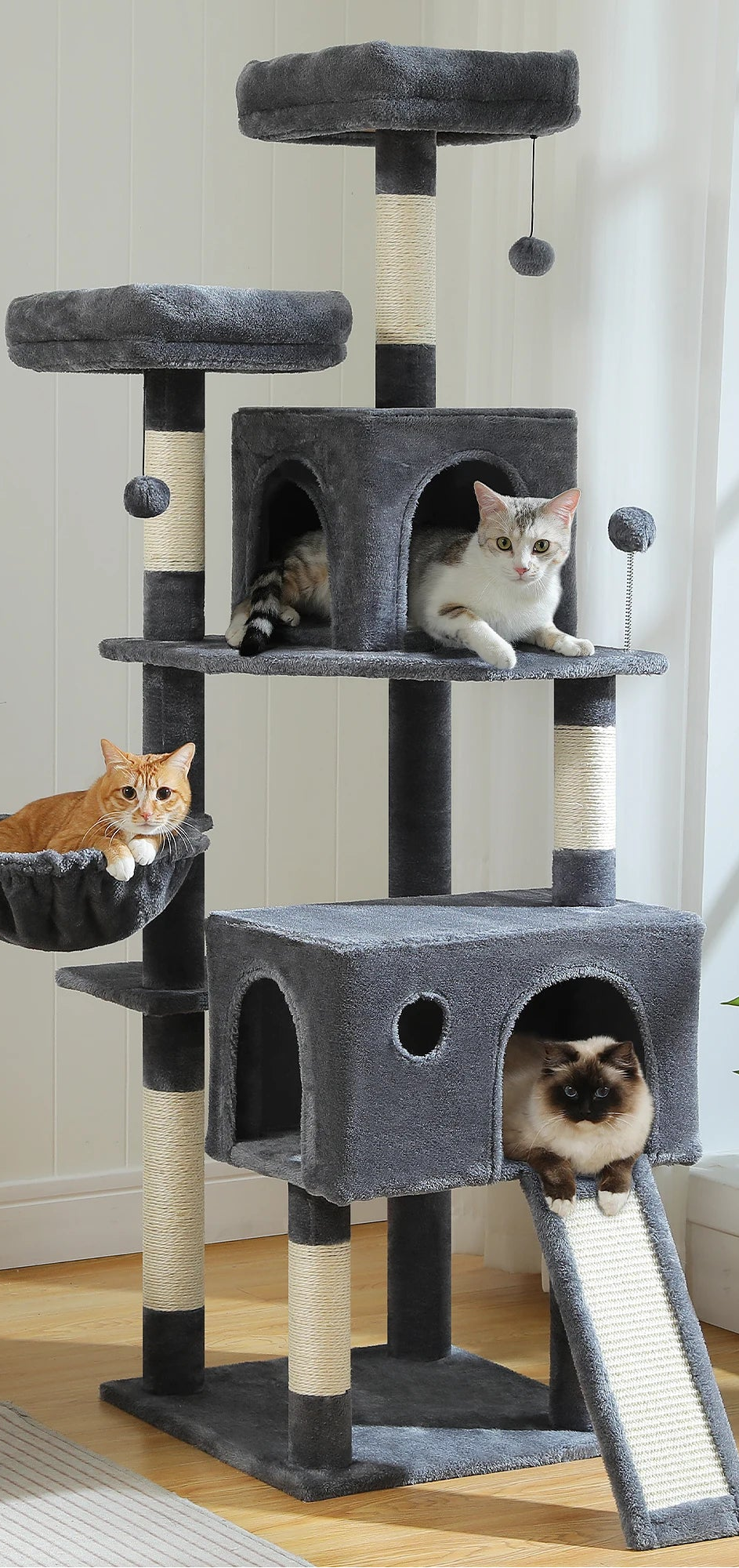 Arbre à chat <br> XXL élevage gris foncé