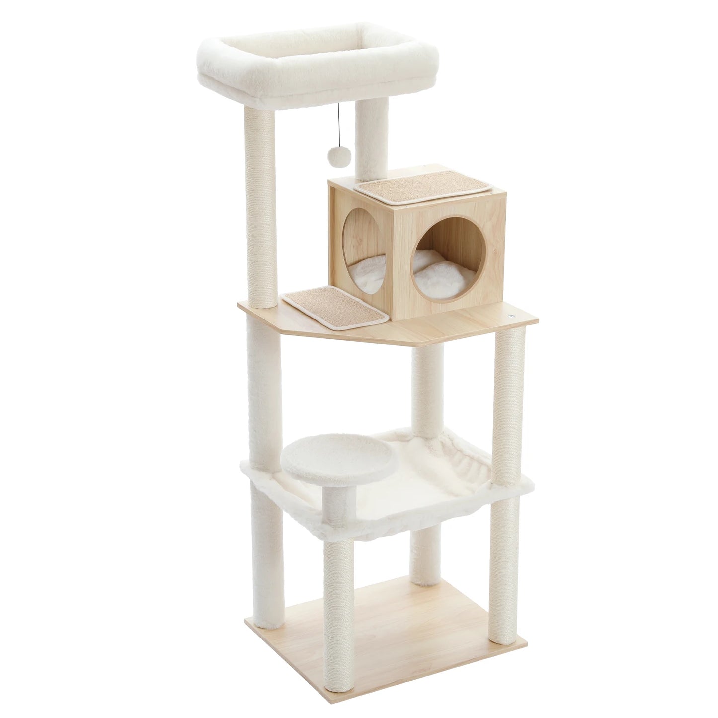 Arbre à chat <br> bois et hamac