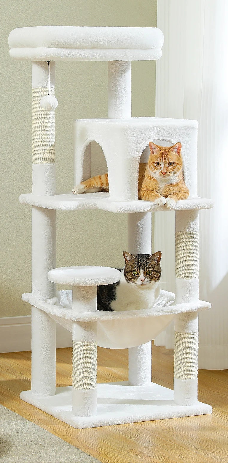 Arbre à chat <br> blanc