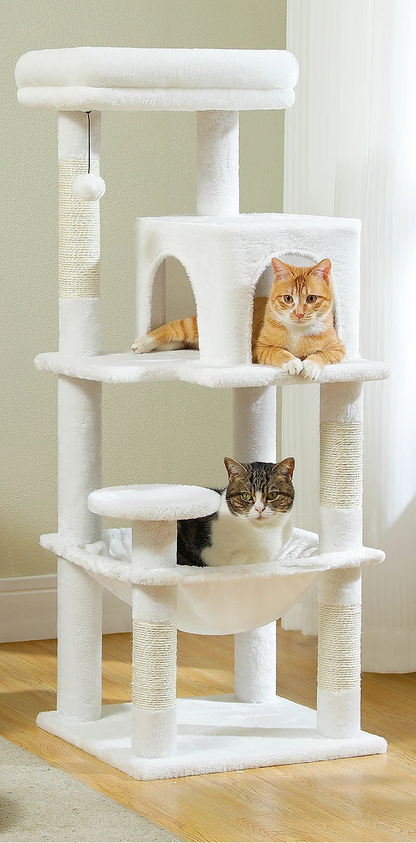 Arbre à chat <br> blanc