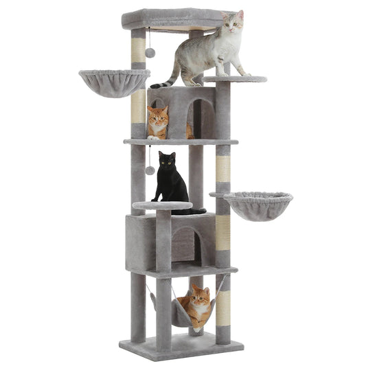 Arbre à chat <br> hamac et paniers